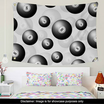 Billiards Balls Background Wall Art 49744154