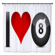 Billiards Concept 'I Love Pool' For Print Or Design Bath Decor 44898545