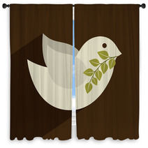 Bird Design Window Curtains 65441142