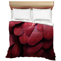 Bird Feathers (Red) Bedding 65977464