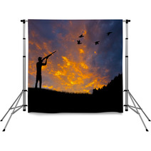 Bird Hunting Silhouette Backdrops 45283454