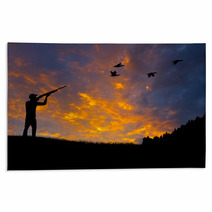 Bird Hunting Silhouette Rugs 45283454