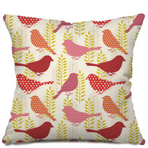 Birds Seamless Pattern Pillows 55343286