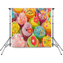 Birthday Cupcakes Backdrops 45447167