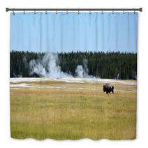 Bisons On The Yellowstone National Park Bath Decor 56959717