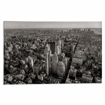 Black And White Aerial View Of New York Cityscape Rugs 55751173