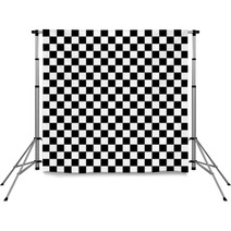Black And White Checkered Abstract Background Backdrops 69166537