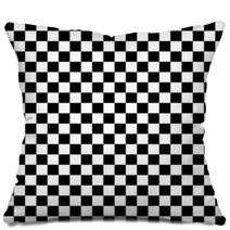Black And White Checkered Abstract Background Pillows 69166537