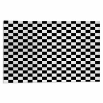 Black And White Checkered Abstract Background Rugs 69166537
