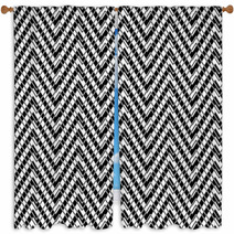 Black And White Chevron Patterned Background Window Curtains 37211250