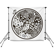 Black And White Flowers, Yin Yang Backdrops 50751885