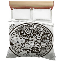 Black And White Flowers, Yin Yang Bedding 50751885
