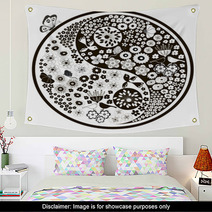 Black And White Flowers, Yin Yang Wall Art 50751885