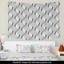 Black And White Geometric Seamless Pattern With Line. Wall Art 71327799