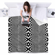 Black And White Pattern Vector Blankets 66887883