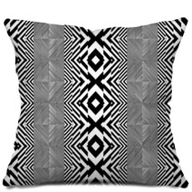 Black And White Pattern Vector Pillows 66887883