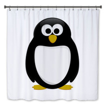 Black And White Penguin Cute Cartoon Bath Decor 64593833