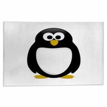 Black And White Penguin Cute Cartoon Rugs 64593833