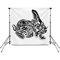 Black-and-white Rabbit Backdrops 28891019