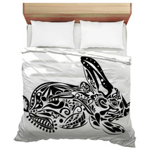 Black-and-white Rabbit Bedding 28891019