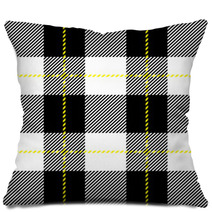 Black And White Seamless Tartan Plaid Pillows 71447892