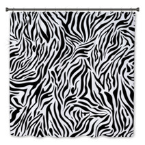 Black And White Seamless Zebra Background Bath Decor 53212105
