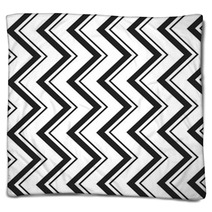 Black And White Zig Zag Lines Pattern Background Design Blankets 118446989