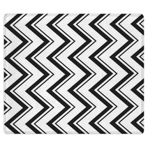 Black And White Zig Zag Lines Pattern Background Design Rugs 118446989