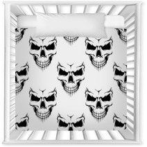 Black Danger Skull Seamless Pattern Nursery Decor 84238289
