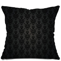 Black Heart Background Pillows 48250868