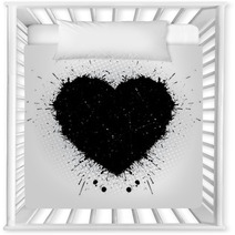 Black Ink Heart. Nursery Decor 56245904