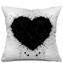 Black Ink Heart. Pillows 56245904