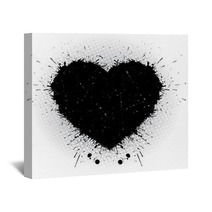 Black Ink Heart. Wall Art 56245904
