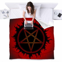 Black Pentagram Icon Blankets 133879477