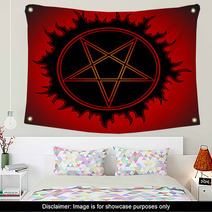 Black Pentagram Icon Wall Art 133879477