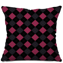 Black Pink And Gray Argyle Pattern Repeat Background Pillows 65308961