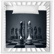 Black Vs Wihte Chess Pawn Background. High Resolution Nursery Decor 40307189
