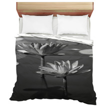 Black & White Water Lily Bedding 31604434