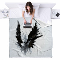 Black Wings Blankets 52963986