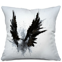 Black Wings Pillows 52963986
