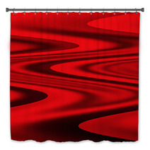 Black With Red Wave Bath Decor 70874032