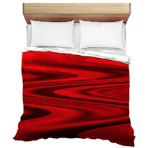 Black With Red Wave Bedding 70874032