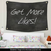 Blank Blackboard Get More Likes Wall Art 82816223