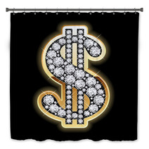 Bling-bling. Dollar Symbol In Diamonds. Vector. Bath Decor 19267766