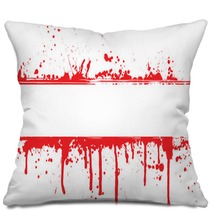 Blood Splatter Border Pillows 9159420