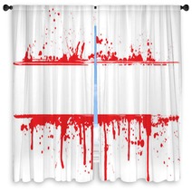 Blood Splatter Border Window Curtains 9159420