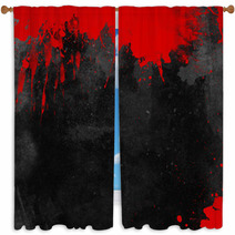 Bloody Grunge Background Window Curtains 70415350