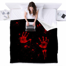 Bloody Handprints Blankets 86090991