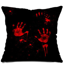 Bloody Handprints Pillows 86090991