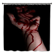 Bloody Hands Darkness Bath Decor 120629442